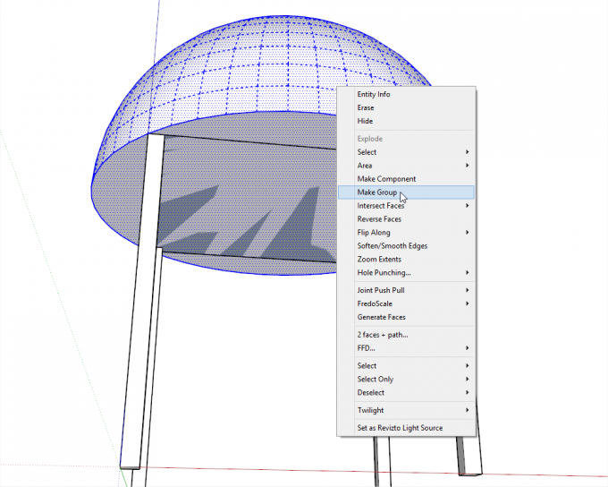 Building a dome in SketchUp step 07