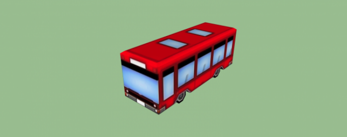 lo-poly vehicle in SketchUp