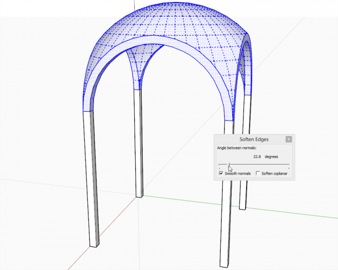 Building a dome in SketchUp step 24
