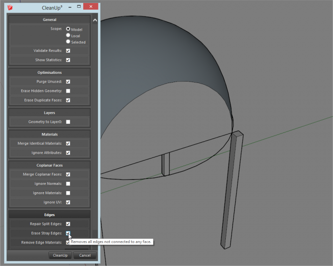 Building a dome in SketchUp step 18