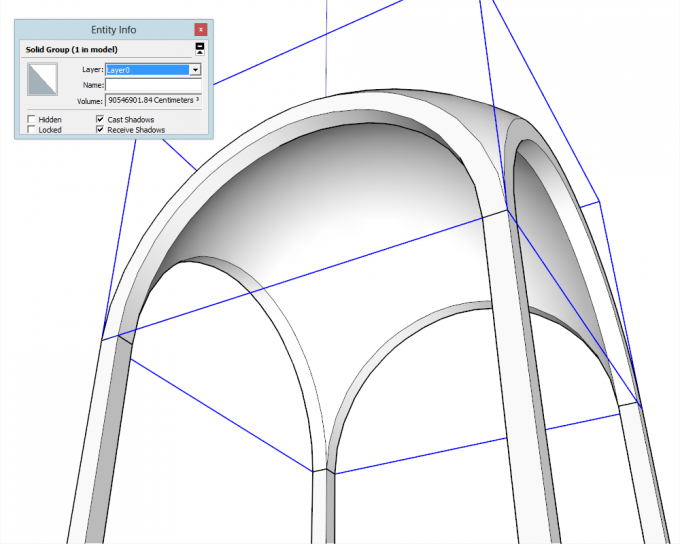 Building a dome in SketchUp step 28