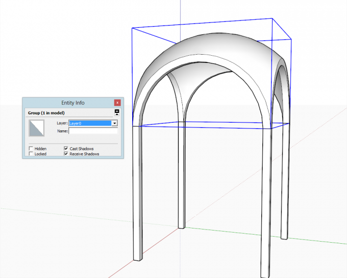 Building a dome in SketchUp step 26