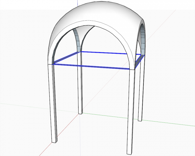 Building a dome in SketchUp step 22