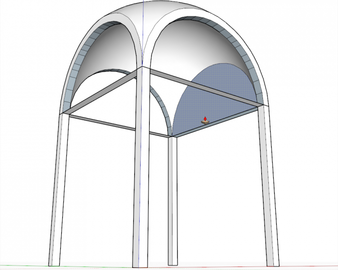 Building a dome in SketchUp step 21
