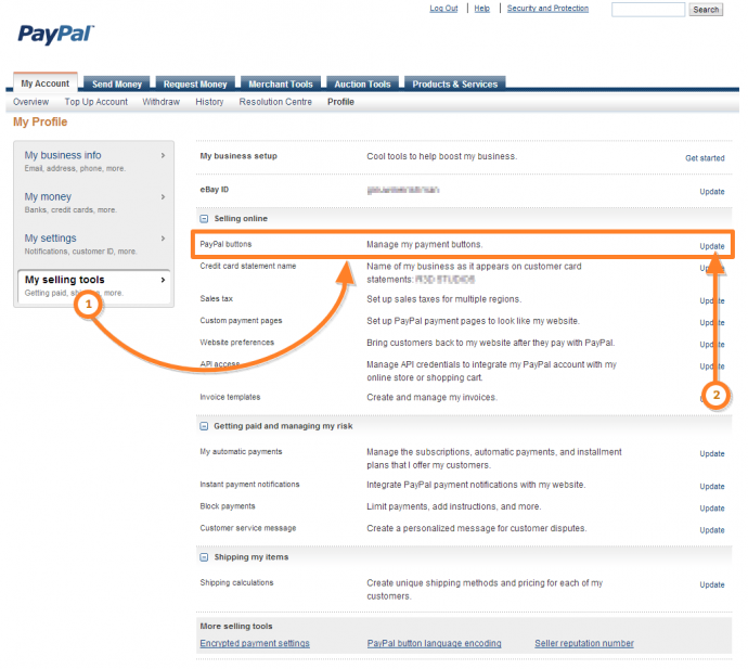 Updating your PayPal buttons