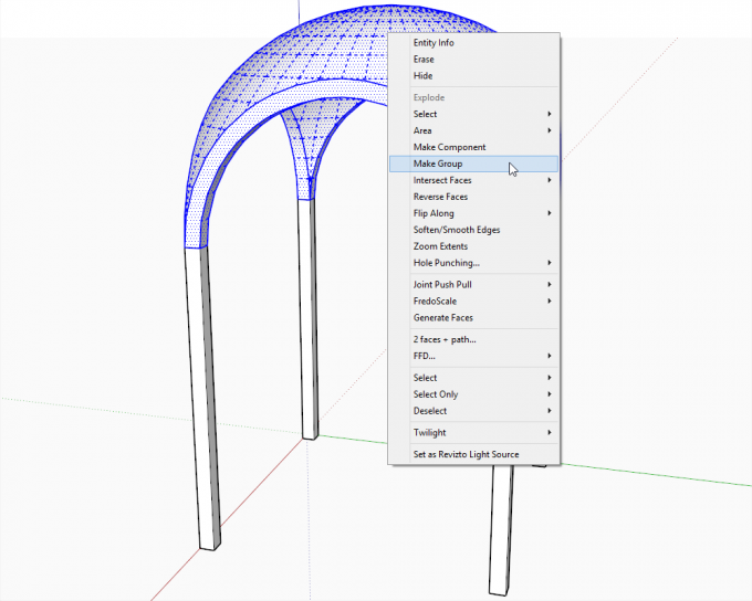 Building a dome in SketchUp step 25