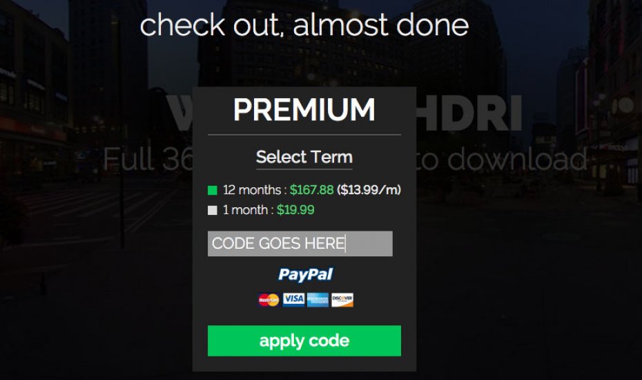 Inputting your Promo code