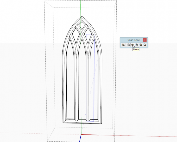 How to model a Gothic tracery in SketchUp